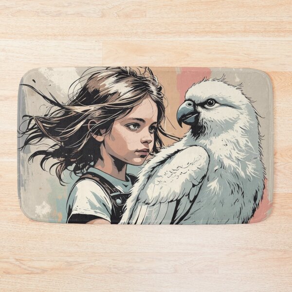 Item preview, Girl holding a white bird 2 designed and sold by AlinaSCorner.