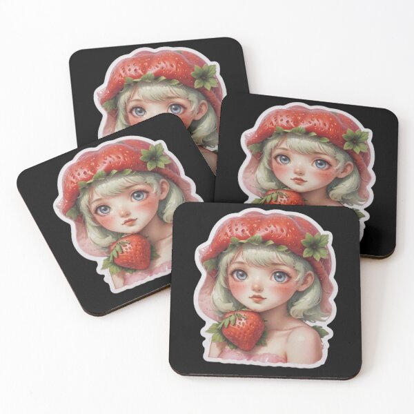 Item preview, Strawberry Cutie – Arte Kawaii Vintage con Fresas designed and sold by Vibrant-Shadows.