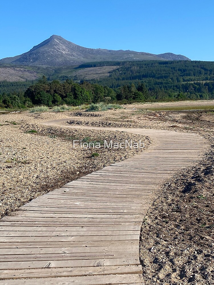 Thumbnail 2 of 2, Greeting Card, The Fisherman's Walk & Goatfell, Arran designed and sold by orcadia.