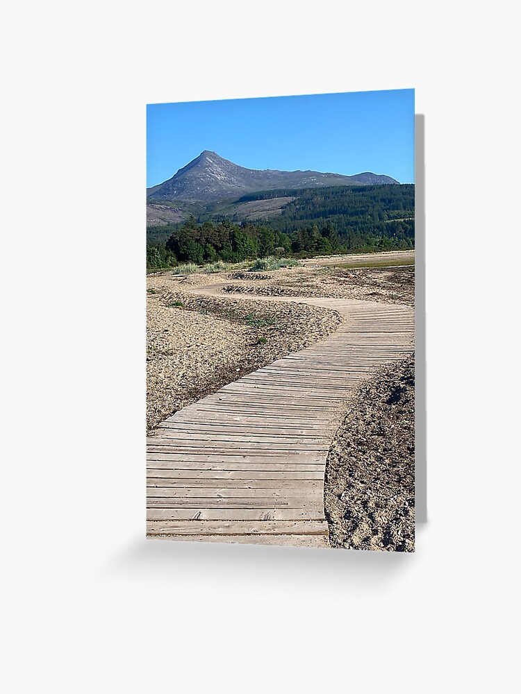 Thumbnail 1 of 2, Greeting Card, The Fisherman's Walk & Goatfell, Arran designed and sold by orcadia.