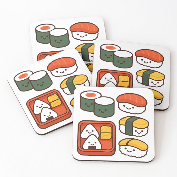 Item preview, Kawaii Japanese Sushi & Bento Cute Vector Illustration designed and sold by NipponPop.