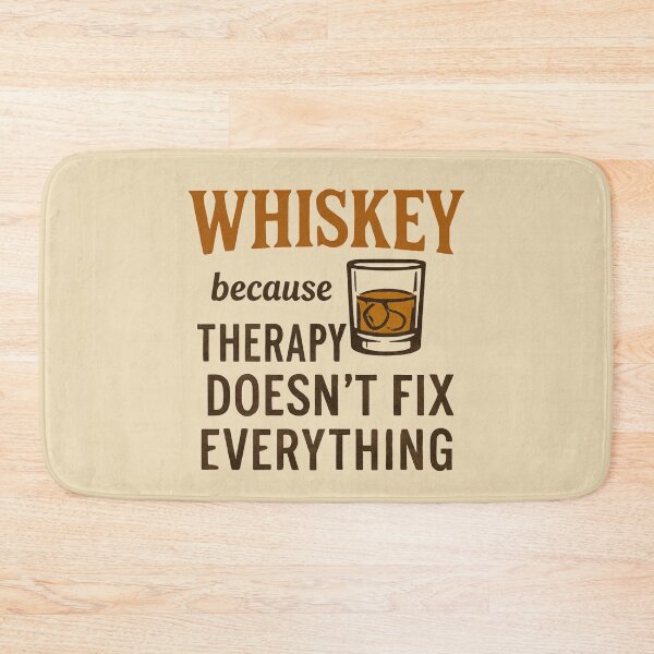 Item preview, Whiskey Because Therapy Doesn’t Fix Everything – Vintage Drink Quote designed and sold by Meandmyshop.
