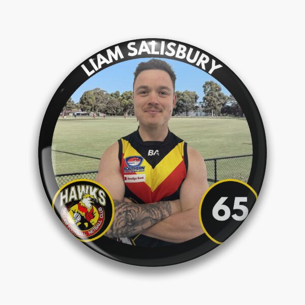Item preview, Player Badge - #65 - Liam Salisbury designed and sold by HallamHawks.