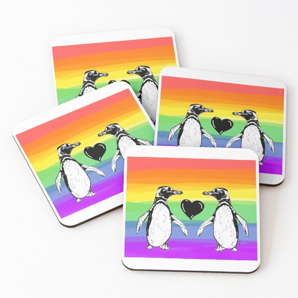 Item preview, Rainbow Pride LGBTQIA+ Penguins designed and sold by ThePictureWhole.