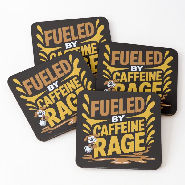 Item preview, Fueled By Caffeine Rage – Dog & Coffee Chaos Shirt designed and sold by Slavicsoul.