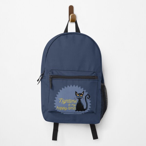 Item preview, Nighttime is my happy time - cute black cat designed and sold by kobyakov.