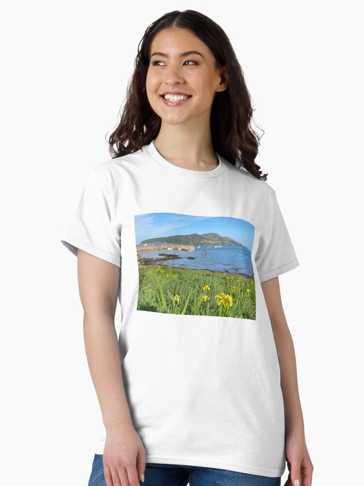 Thumbnail 2 of 7, Classic T-Shirt, Yellow flag & Holy Isle designed and sold by orcadia.