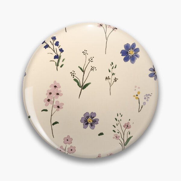 Item preview, Small cute wild flowers on beige background designed and sold by P&U Fabric.
