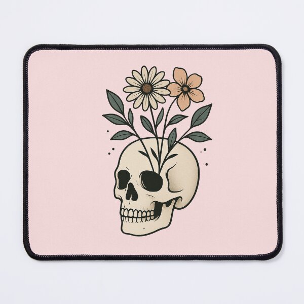 Item preview, Floral Skull Design – Flowers Growing from Eye Sockets | Life & Death Aesthetic designed and sold by ColorSplash123.
