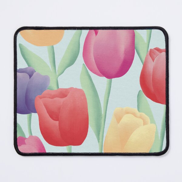 Item preview, Rainbow Tulip Garden – Colorful Floral Illustration designed and sold by digitalworld-it.