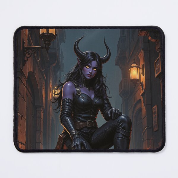 Item preview, Chaosbound Tiefling Sorceress – Dark Fantasy DnD Character Art designed and sold by DiceWay.