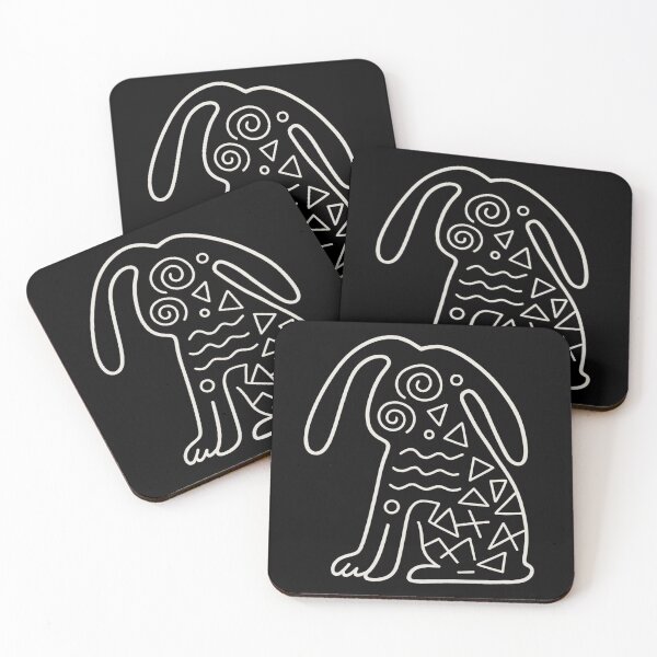 Item preview, Geometric Pattern Bunny Outline designed and sold by MysticArtisan.