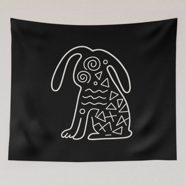 Item preview, Geometric Pattern Bunny Outline designed and sold by MysticArtisan.