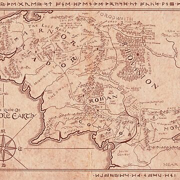 Artwork thumbnail, Middle Earth map by InmaG