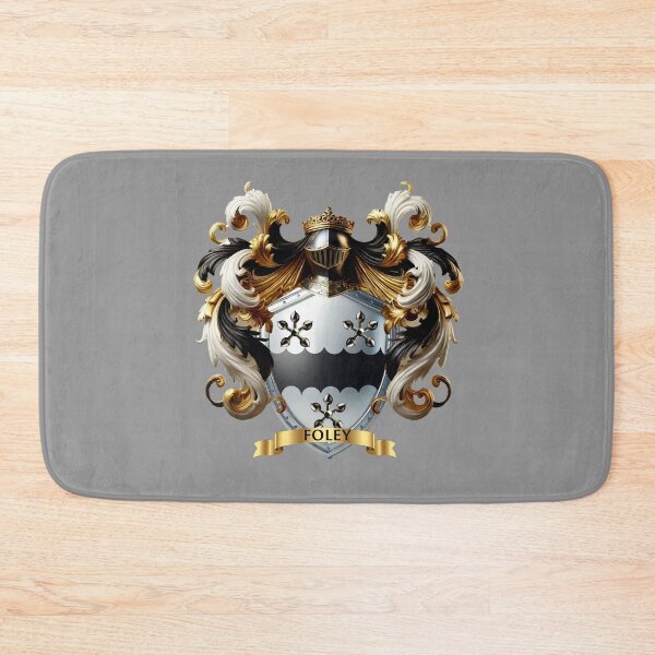 Item preview, Foley Family Crest – Irish Silver Shield with Black Fess & Cinquefoils designed and sold by Highlandkings.