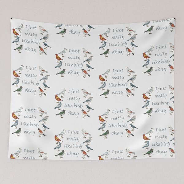 Item preview, I Just Really Like Birds OK T-Shirt – Funny Birdwatcher Gift  designed and sold by countrymouse.