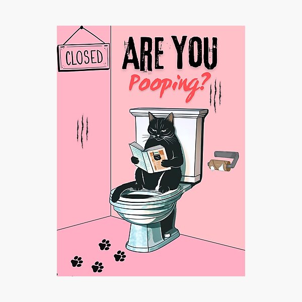 Item preview, Are You Pooping? – Cat’s Judgement  designed and sold by Cosmic-Jade.