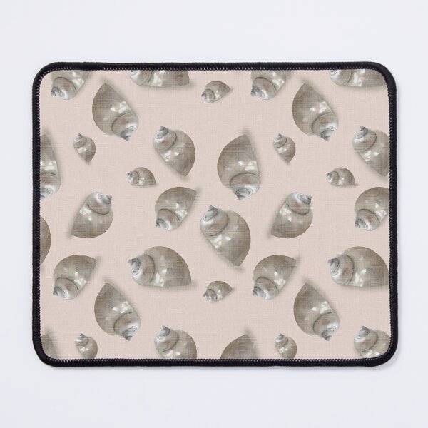 Item preview, Hand drawn Pearl polished jade turbo seashell designed and sold by LilyandLime.
