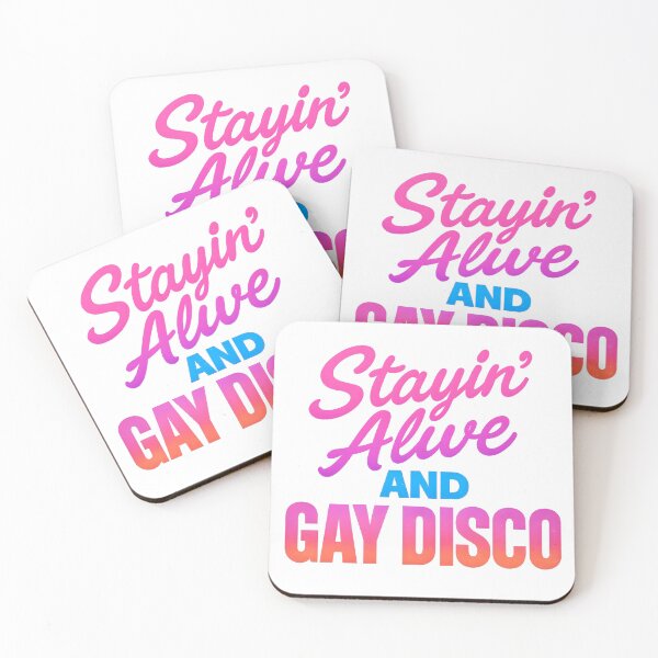 Item preview, Stayin' Alive And Gay Disco Neon Art designed and sold by Haus Of Sin.
