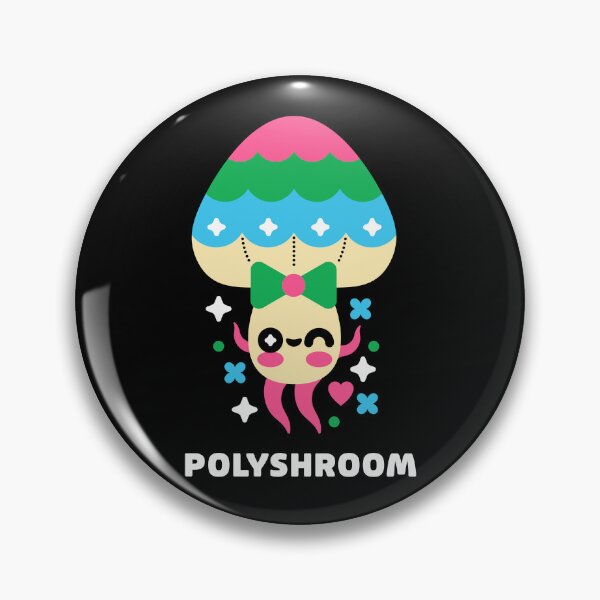 Item preview, Polysexual Pride Mushroom designed and sold by musingtreeart.