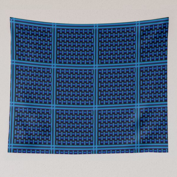 Item preview, seamless pattern Vibrant Blue Gradient Checkered Seamless. creating a grid like texture. designed and sold by CreativebyTKK.