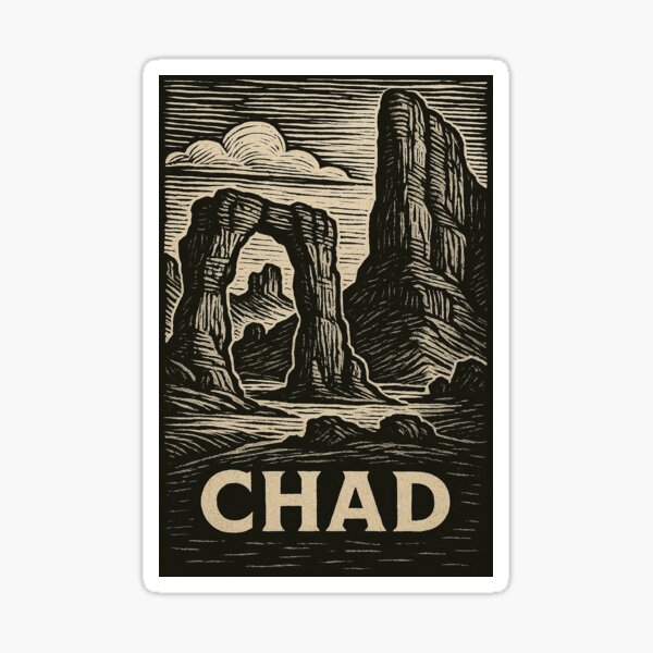 Artikel-Vorschau von Chad Linolschnitt-Stil, designt und verkauft von Thistle-TShop.