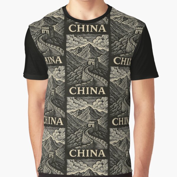 Item preview, China Linocut Style  designed and sold by Thistle-TShop.