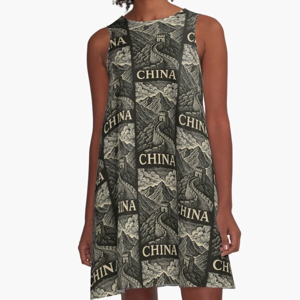 Item preview, China Linocut Style  designed and sold by Thistle-TShop.