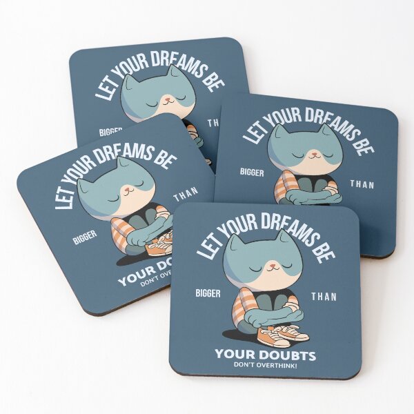 Item preview, Let Your Dreams Be Bigger Than Your Doubts Cat Quote designed and sold by NOTRE-BONHEUR.