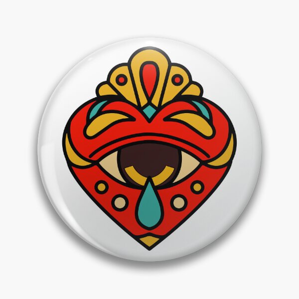 Item preview, Aztec Sacred Heart Tattoo designed and sold by Hellagreat.