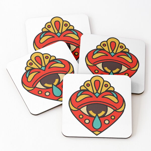 Item preview, Aztec Sacred Heart Tattoo designed and sold by Hellagreat.