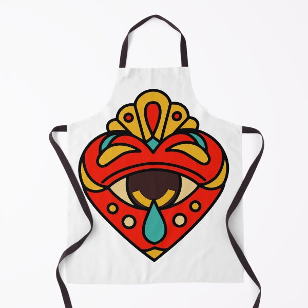 Item preview, Aztec Sacred Heart Tattoo designed and sold by Hellagreat.