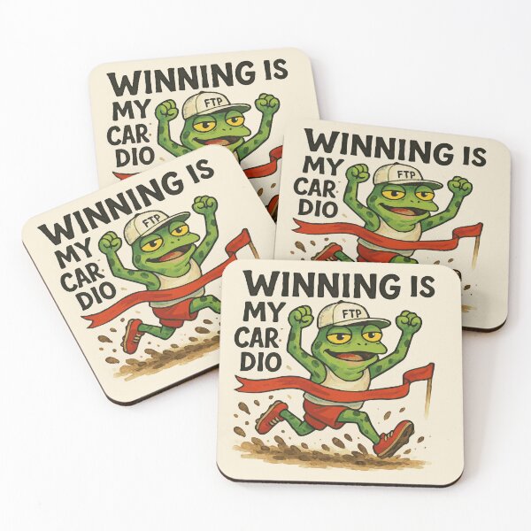 Item preview, Funny frog marathon runner.  Winner is my cardio designed and sold by Painted Planet.