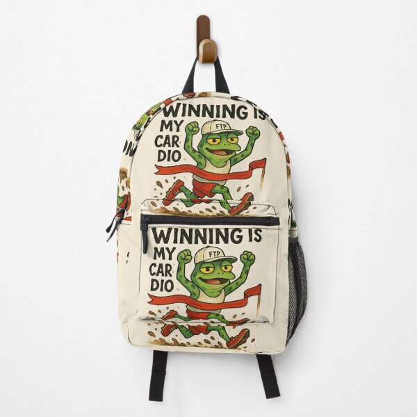 Item preview, Funny frog marathon runner.  Winner is my cardio designed and sold by Painted Planet.