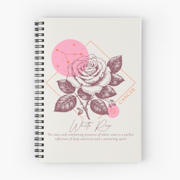 Item preview, White Rose Cancer Zodiac Sign Birth Flower With Positive Quote designed and sold by Lovemountain.