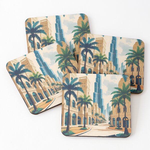Item preview, Dubai Vintage Travel Print designed and sold by LeiWeiss.