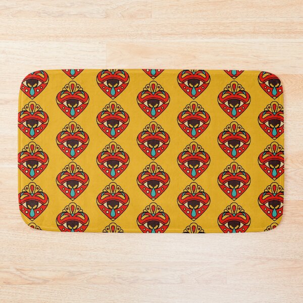 Item preview, Aztec Sacred Heart Tattoo Yellow designed and sold by Hellagreat.