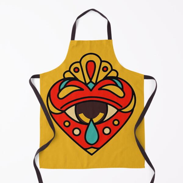 Item preview, Aztec Sacred Heart Tattoo Yellow designed and sold by Hellagreat.