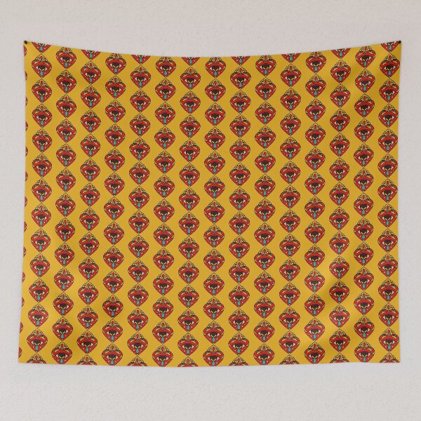 Item preview, Aztec Sacred Heart Tattoo Yellow designed and sold by Hellagreat.