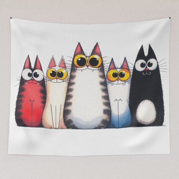 Item preview, Cute  Cats with Big Eyes  designed and sold by TheArtWeaver.