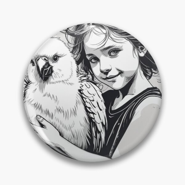 Item preview, Girl holding a white bird 3 designed and sold by AlinaSCorner.