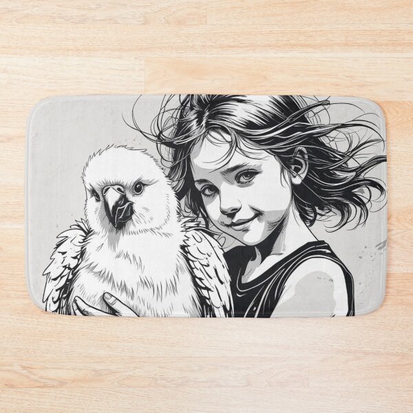 Item preview, Girl holding a white bird 3 designed and sold by AlinaSCorner.