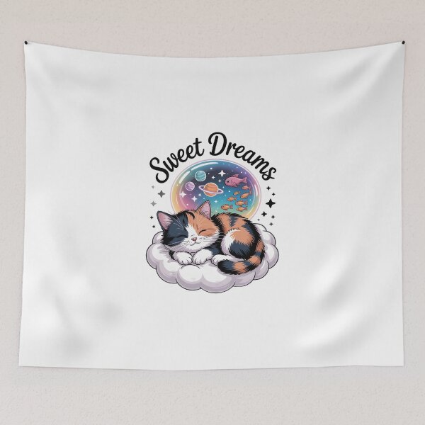 Item preview, Dreaming Cat about Fish | Whimsical designed and sold by MyFashionDreams.