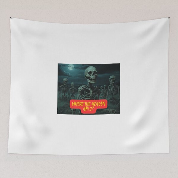 Item preview, Where the Heaven Am I? – Sarcastic Skeleton Humor designed and sold by Artitude Studio.