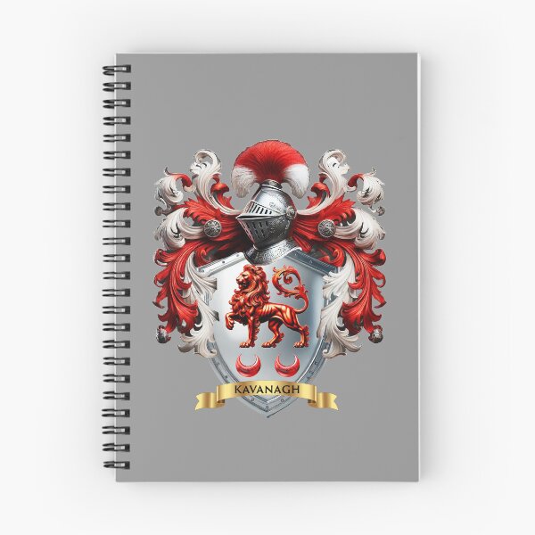 Item preview, Kavanagh Family Crest – Irish Silver Shield with Red Lion & Crescents designed and sold by Highlandkings.