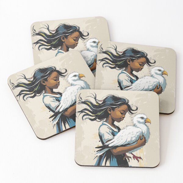 Item preview, Girl holding a white bird 4 designed and sold by AlinaSCorner.