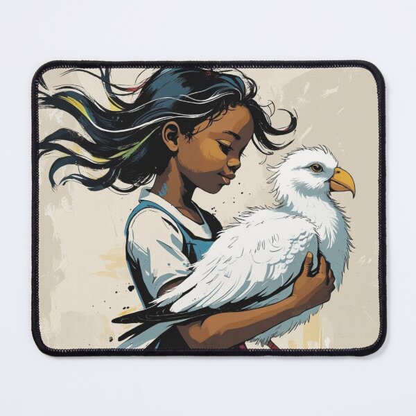 Item preview, Girl holding a white bird 4 designed and sold by AlinaSCorner.