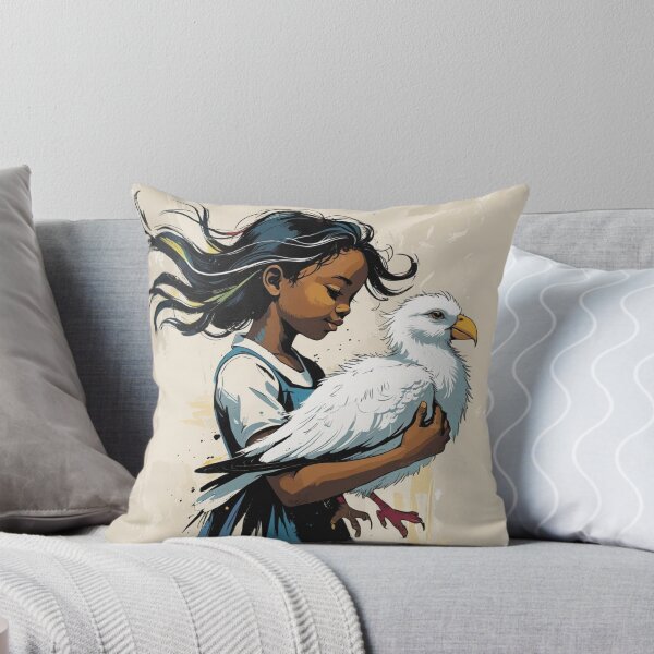Item preview, Girl holding a white bird 4 designed and sold by AlinaSCorner.