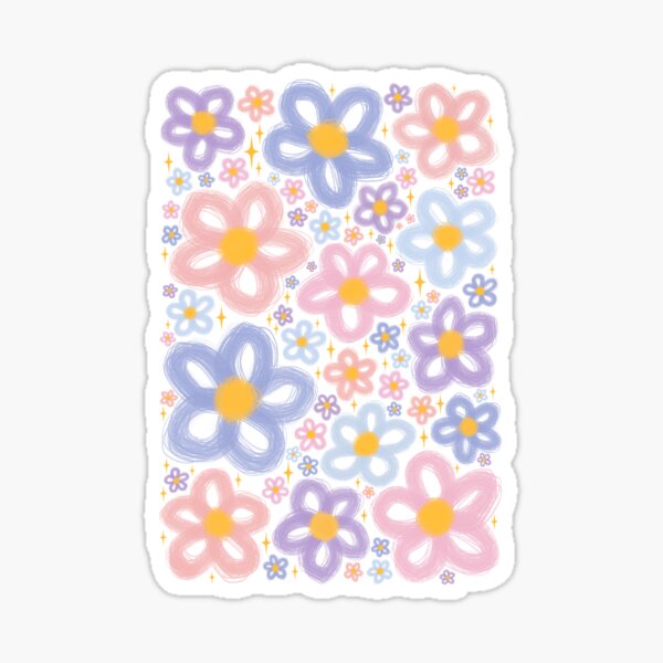 Artikel-Vorschau von Pastellfarbene Blumen und Sterne, designt und verkauft von JustWantsSleep.