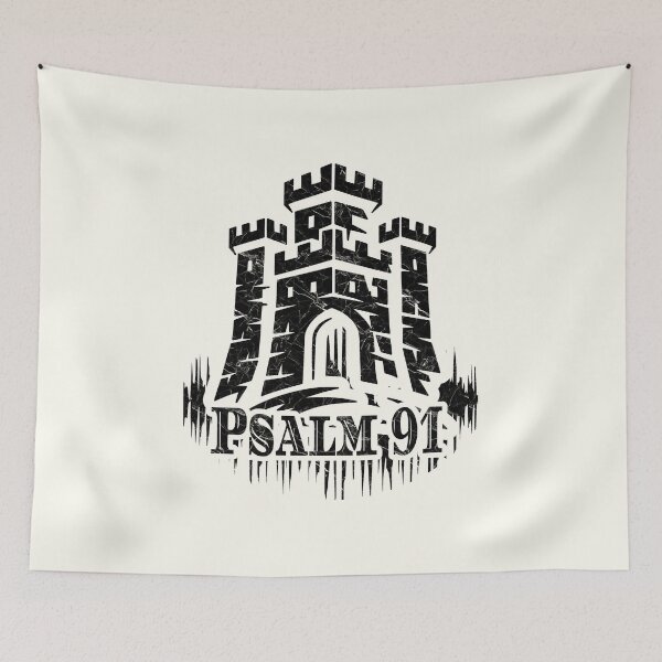 Item preview, Abstract Christian Design Fortress Psalm 91 – High Contrast Christian Symbol-Black designed and sold by ZechJohnRB.